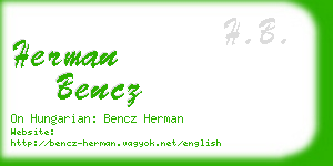 herman bencz business card
